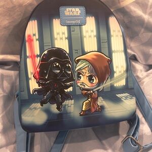 Loungefly Star Wars Obi-Wan Vs. Darth Vader Chibi Characters Mini Backpack